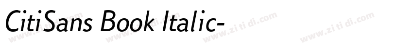 CitiSans Book Italic字体转换